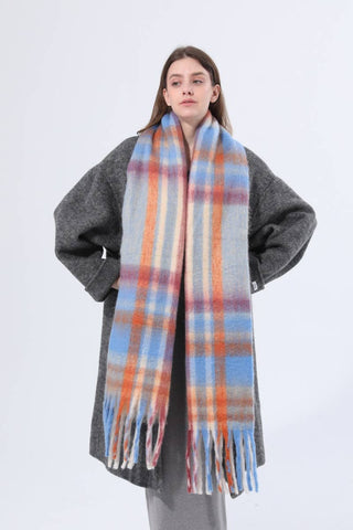 Hearthside Plaid Fringe Scarf