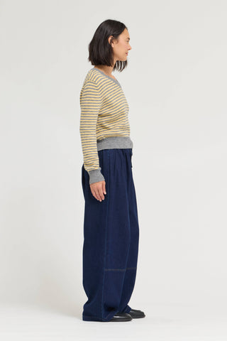 Goldfinch Striped V-Neck Sweater