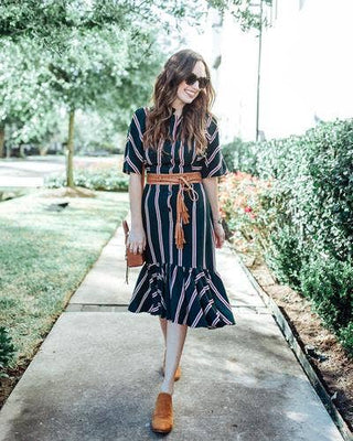 Ava Wrap Belt — Cognac