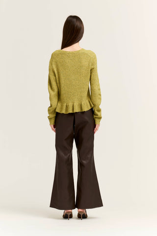 The Linnet Ruffle Hem Cardigan