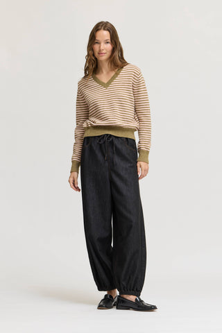 Goldfinch Striped V-Neck Sweater