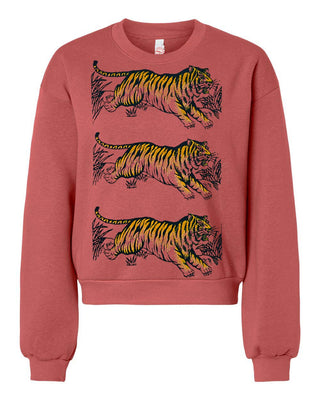 Bengal Leaping Tigers Crew Sweatshirt — Spice