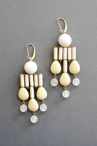 Agate & Magnesite Chandelier Earrings