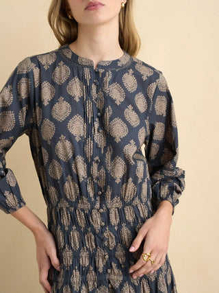 Uma Smocked Waist Midi Dress