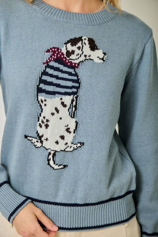 Dapper Dalmatian Scarf Dog Sweater