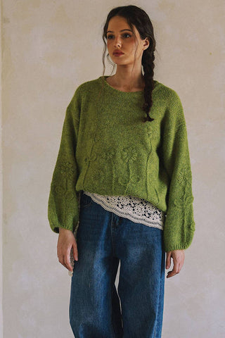 The Meadow Embroidered Floral Sweater