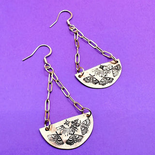 Moth Dangle Earrings