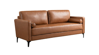 Marie Faux Leather MidCentury Mod Sofa*