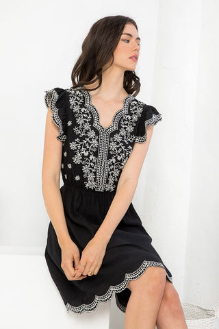 Bella Embroidered Dress