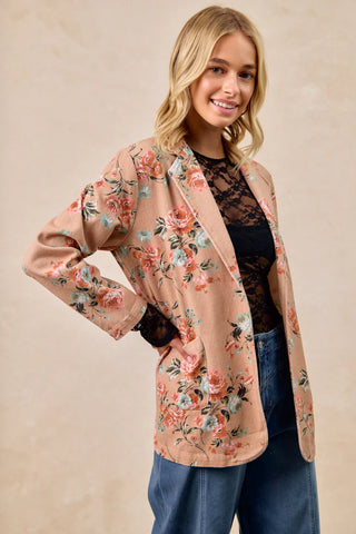 Raquel Denim Floral Blazer