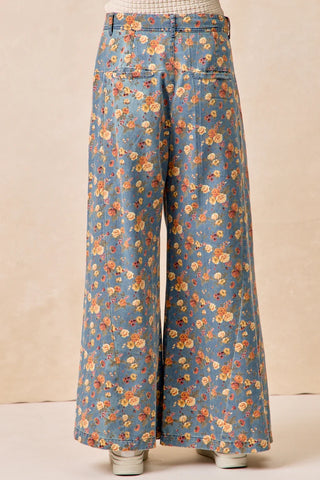 Avril Mineral Washed Wide Leg Denim